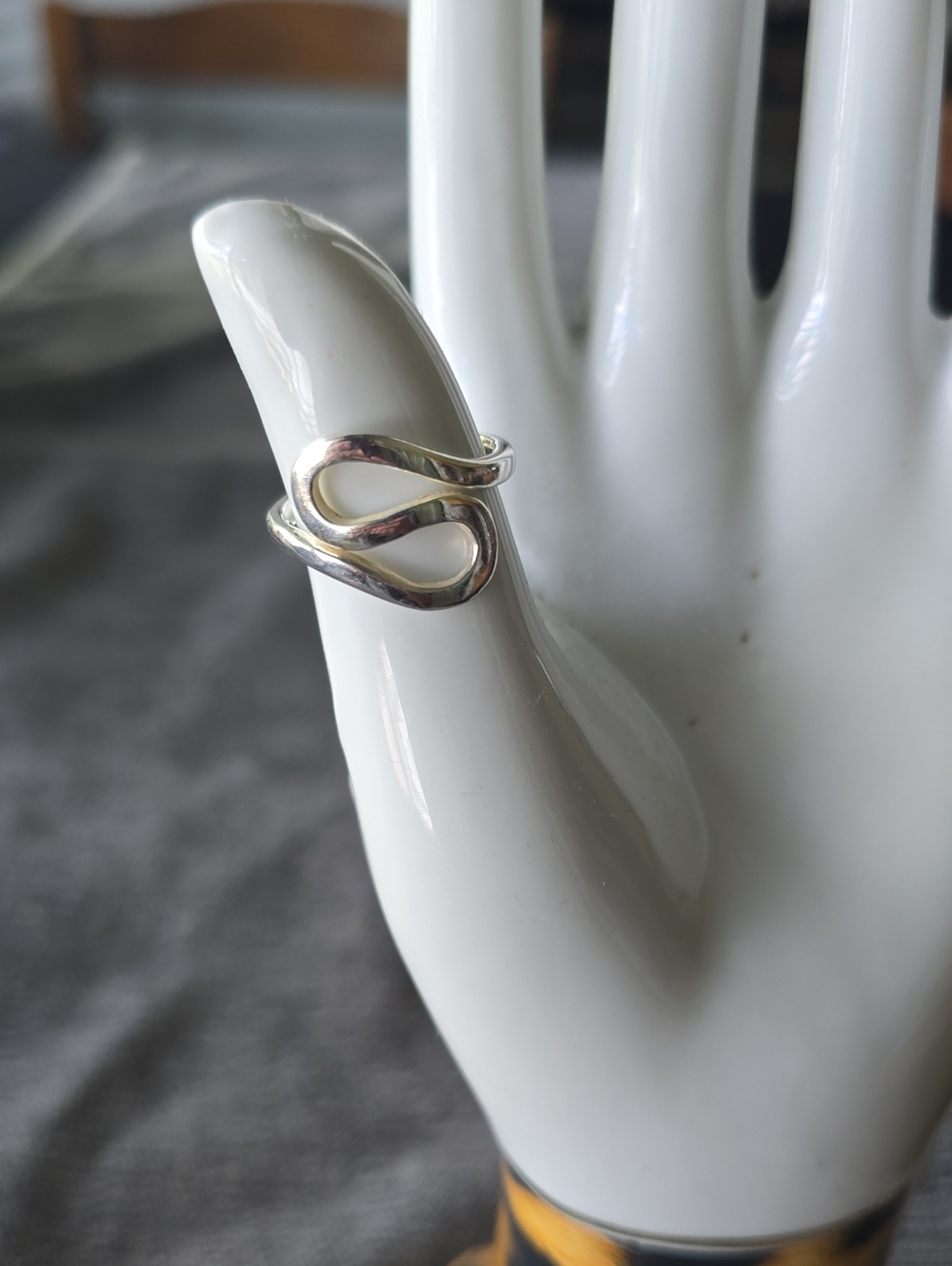 925 Sterling Silver Open Wave Ring~Sz 8